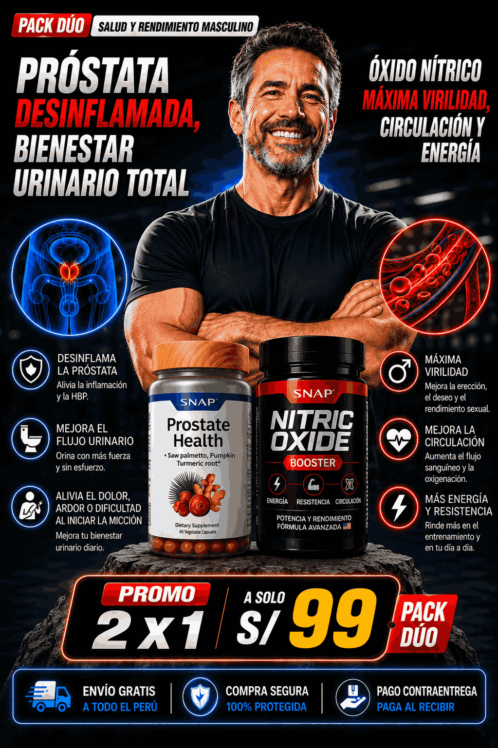 Pack 2x1 Prostate Max™ | Fórmula Doble para la Salud Prostática y la Energía
