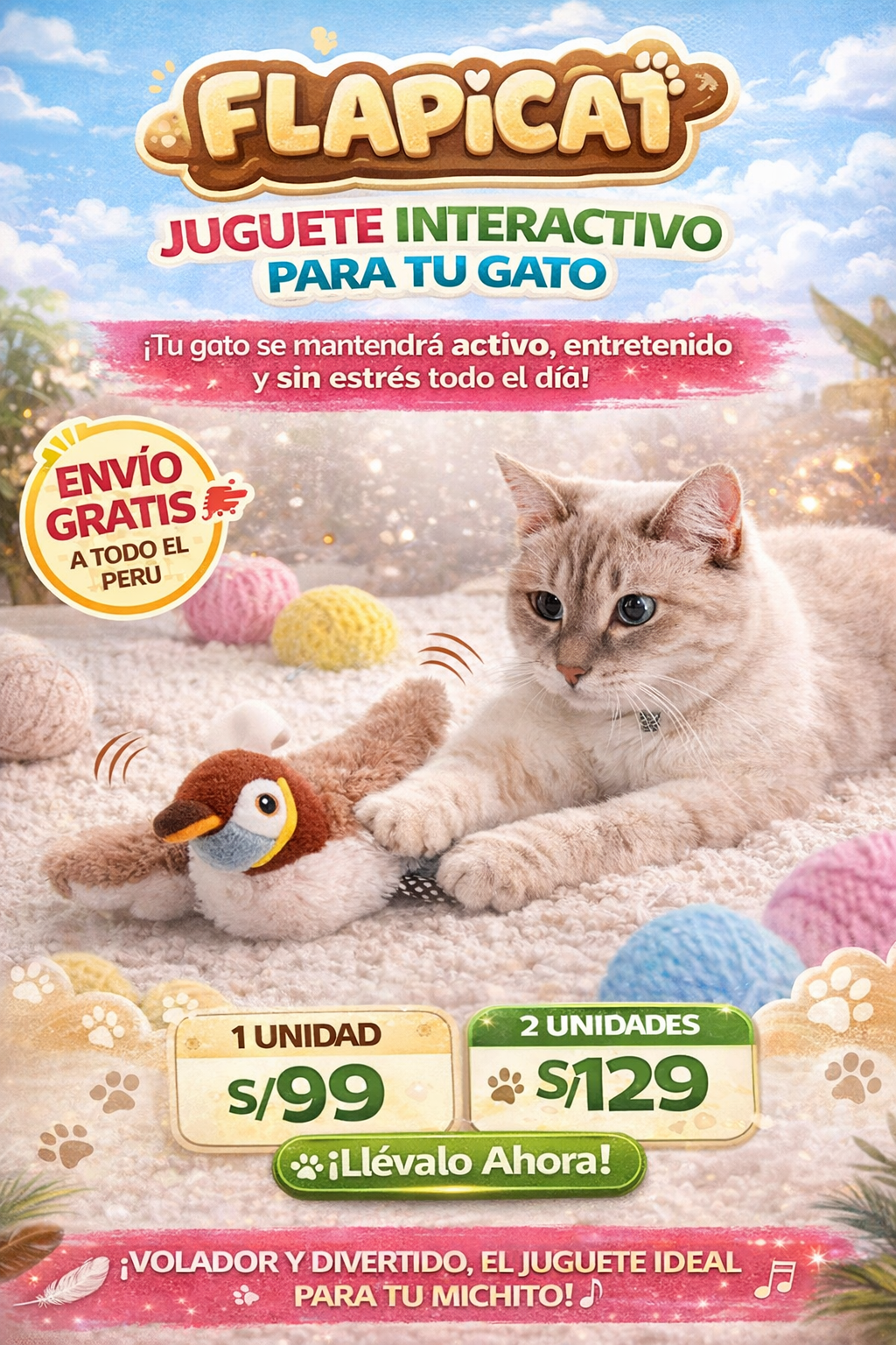 FLAPICAT | EL JUGUETE INTERACTIVO IDEAL PARA TU GATO