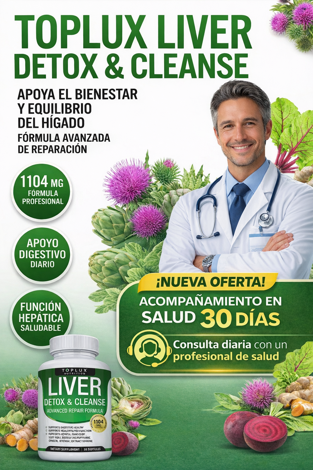 PACK 2 DETOX LIVER CLEANSE + ACOMPAÑAMIENTO EN SALUD 30 DIAS